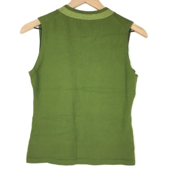 TOMMY BAHAMA Sweater Vest Top Y2K Style 90s Vibes Palm Tree Preppy Size Small - Picture 3 of 9